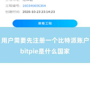 用户需要先注册一个比特派账户bitpie是什么国家